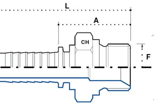 BSP (Г) угловой ниппель 45°, гайка с трубной резьбой — BSP, конус 60°